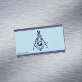 Masonic Minds (blau) Magnetische Visitenkarte (Beispiel)