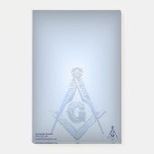 Masonic Minds (blau) Post-it Klebezettel (Vorderseite)