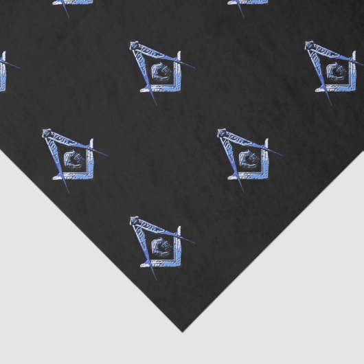 Masonic Minds (blau) Seidenpapier (Ausschnitt)