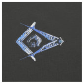 Masonic Minds (blau) Stoff (Nahaufnahme)