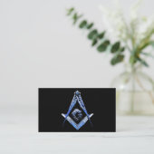 Masonic Minds (blau) Visitenkarte (Stehend Vorderseite)