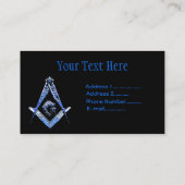 Masonic Minds (blau) Visitenkarte (Rückseite)