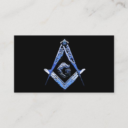 Masonic Minds (blau) Visitenkarte (Vorderseite)