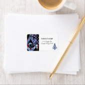 Masonic Minds (BLUE) USA Adressaufkleber (Insitu)