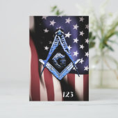 Masonic Minds (BlueUSA) Einladung (Stehend Vorderseite)