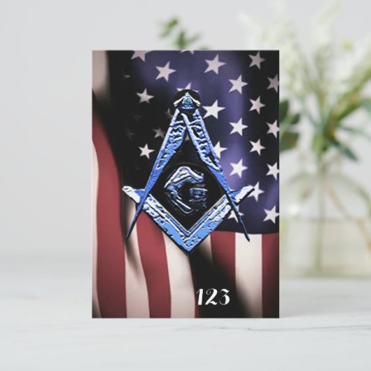 Masonic Minds (BlueUSA) Einladung (Stehend Vorderseite)