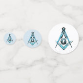 Masonic Minds (BrightBlue) Konfetti (Rückseiten)