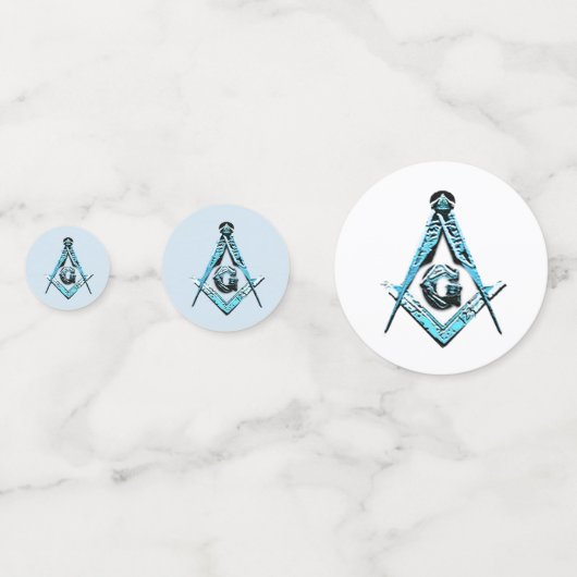 Masonic Minds (BrightBlue) Konfetti (Rückseiten)