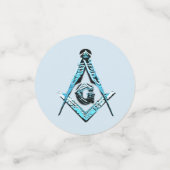Masonic Minds (BrightBlue) Konfetti (Klein Vorderseite)