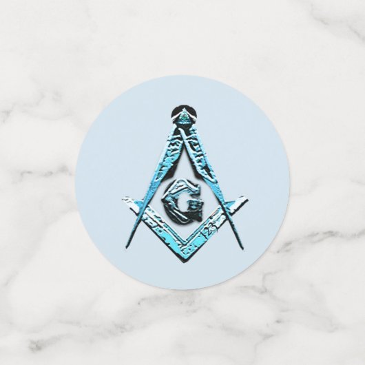 Masonic Minds (BrightBlue) Konfetti (Klein Vorderseite)