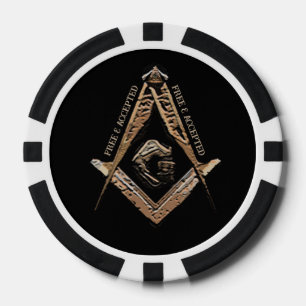 Masonic Minds (BrownishGold) Pokerchips