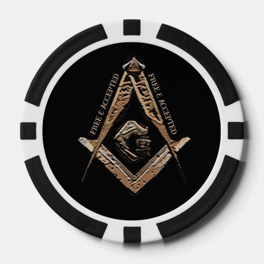 Masonic Minds (BrownishGold) Pokerchips (Vorderseite)