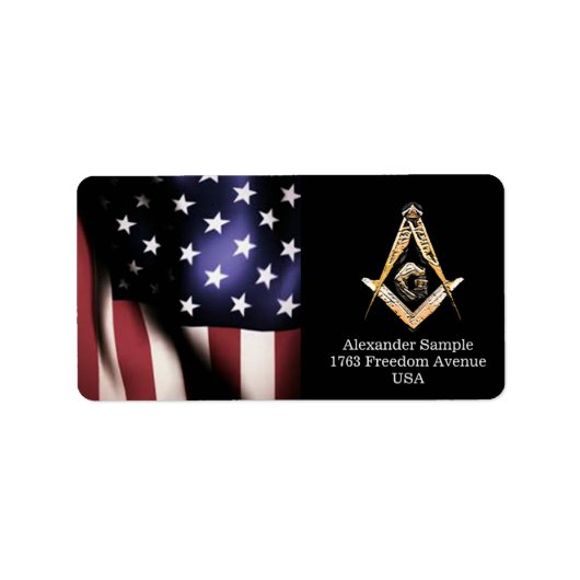 Masonic Minds (gelblich) Adressaufkleber (Vorne)