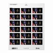 Masonic Minds (gelblich) Adressaufkleber (Vorne)