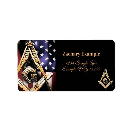 Masonic Minds (gelblich) Adressaufkleber (Vorne)