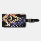 Masonic Minds (gelblich) USA Gepäckanhänger (Vorderseite horizontal)