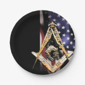Masonic Minds (gelblich) USA Pappteller (Vorderseite)