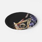 Masonic Minds (gelblich) USA Pappteller (Schrägansicht)