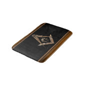 Masonic Minds (Golden) Badematte (Schrägansicht)