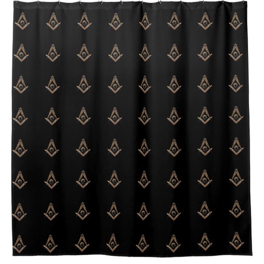 Masonic Minds (Golden) Duschvorhang (Vorderseite)