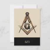 Masonic Minds (Golden) Einladung (Vorderseite)