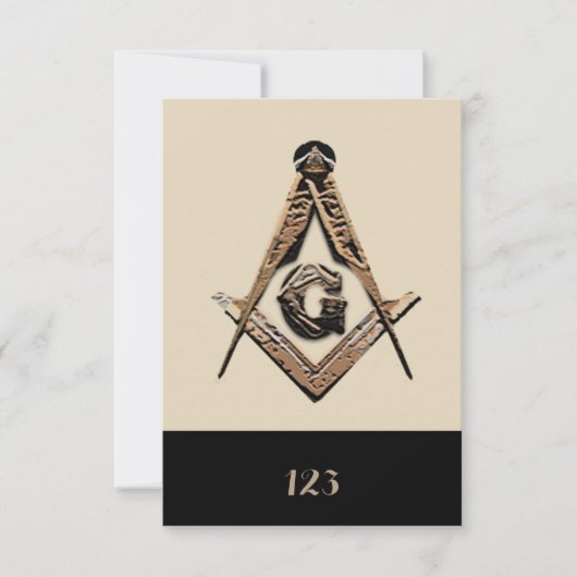 Masonic Minds (Golden) Einladung (Vorderseite)