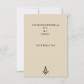 Masonic Minds (Golden) Einladung (Rückseite)