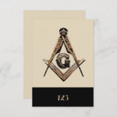 Masonic Minds (Golden) Einladung (Vorne/Hinten)