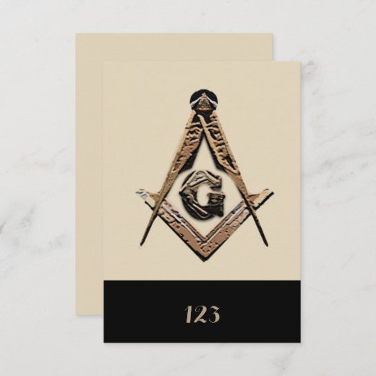 Masonic Minds (Golden) Einladung (Vorne/Hinten)