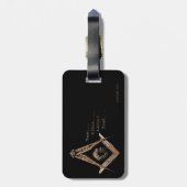 Masonic Minds (Golden) Gepäckanhänger (Rückseite vertikal)