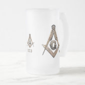 Masonic Minds (Golden) Mattglas Bierglas (VorderseiteRechts)