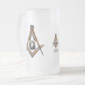 Masonic Minds (Golden) Mattglas Bierglas (Vorderseite Links)