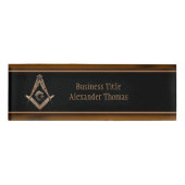 Masonic Minds (Golden) Namenschild (Vorderseite)