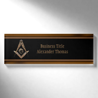 Masonic Minds (Golden) Namenschild