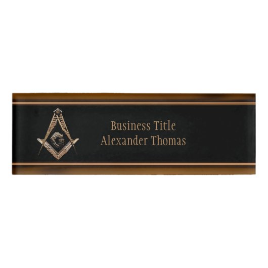 Masonic Minds (Golden) Namenschild (Vorderseite)