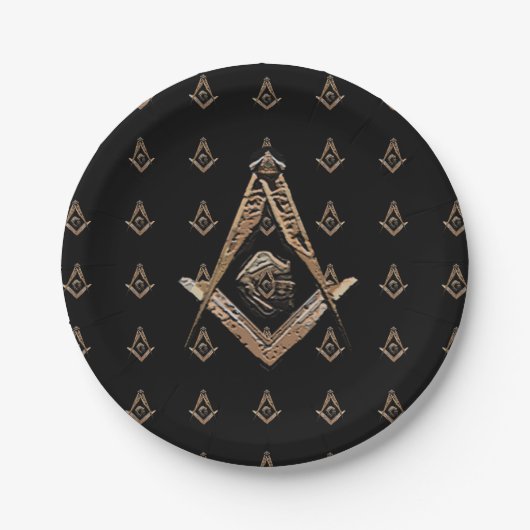 Masonic Minds (Golden) Pappteller (Vorderseite)