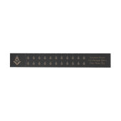 Masonic Minds (Golden) Rundum-Adressaufkleber (Person)