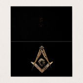 Masonic Minds (Golden) Visitenkarten (Außenseite Aufgefaltet)