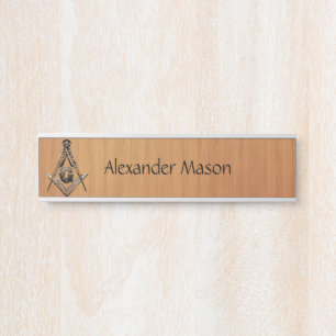 Masonic Minds (Golden Wooded) Türschild