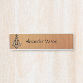 Masonic Minds (Golden Wooded) Türschild