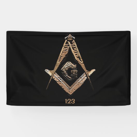 Masonic Minds (GoldenBrownish) Banner (Horizontal)