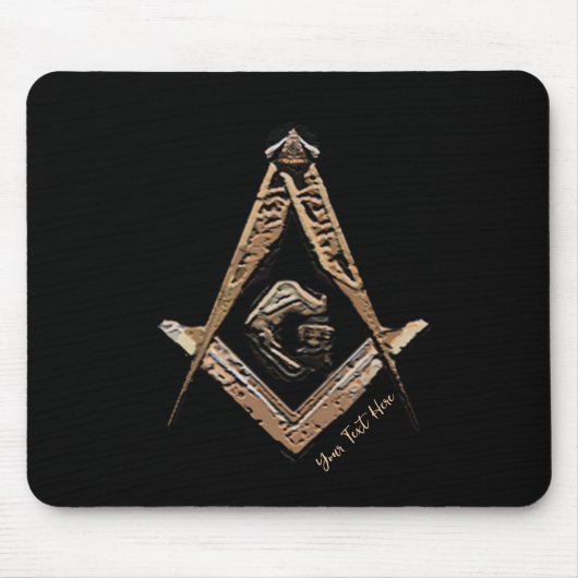 Masonic Minds (GoldenBrownish) Mousepad (Vorne)