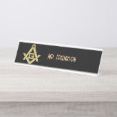 Masonic Minds (Goldener Rush) Schreibtischnamensplakette (Vorderseite )