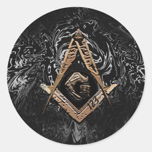 Masonic Minds (GoldenSwish) Runder Aufkleber (Vorderseite)