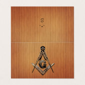 Masonic Minds (GoldenWooded) Visitenkarten (Außenseite Aufgefaltet)