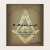 Masonic Minds (GoldenWooded) Visitenkarten (Innenseite Aufgefaltet)