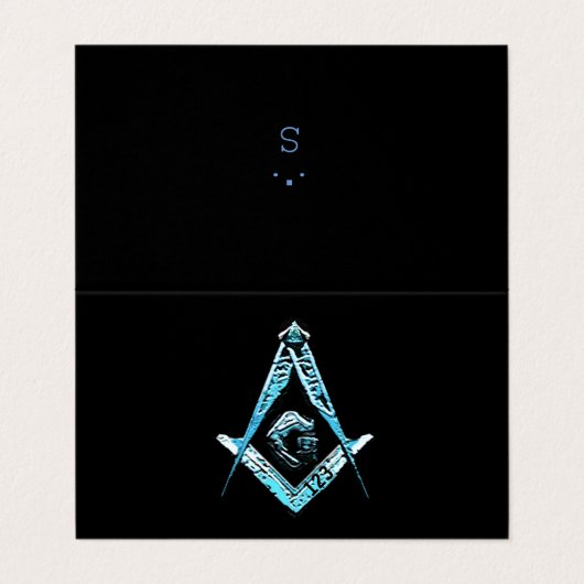 Masonic Minds (Hellblau) Visitenkarten (Außenseite Aufgefaltet)