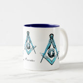 Masonic Minds (Light Blue) Zweifarbige Tasse (VorderseiteRechts)