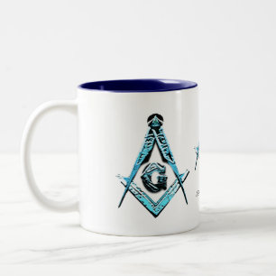 Masonic Minds (Light Blue) Zweifarbige Tasse