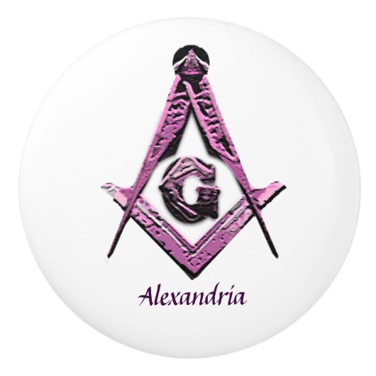 Masonic Minds (Pink) Keramikknauf (Vorderseite)